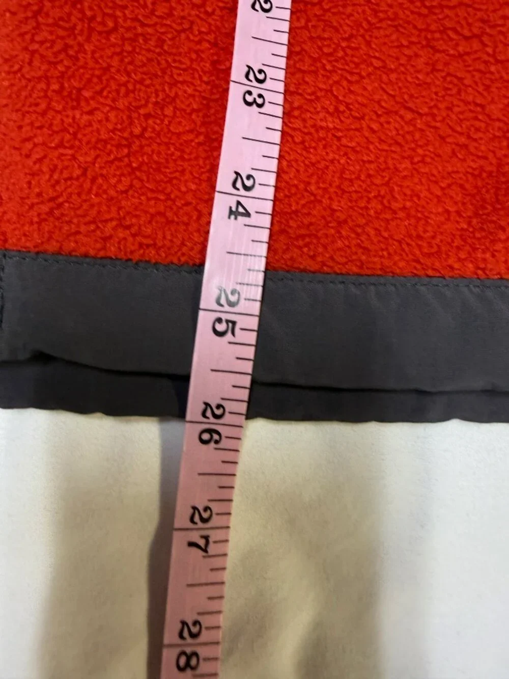 The North Face Men’s Denali Jacket‎ Small Red Gray Fleece EUC